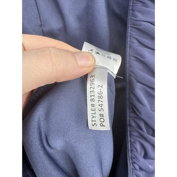 Alex Evenings Beaded Sleeve Maxi Dress Women 10 Purple Ruched Whimsical Feminine - Picture 5 of 11